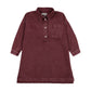 KIN & KIN BURGUNDY WASH COLLAR SHIRT DRESS