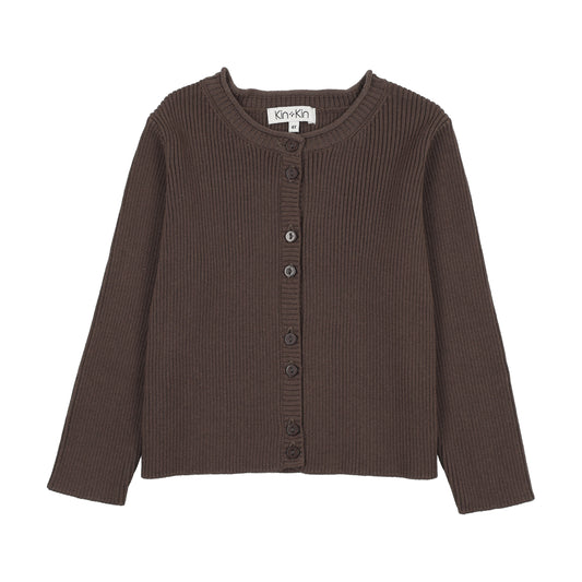 KIN & KIN BROWN KNIT CARDIGAN