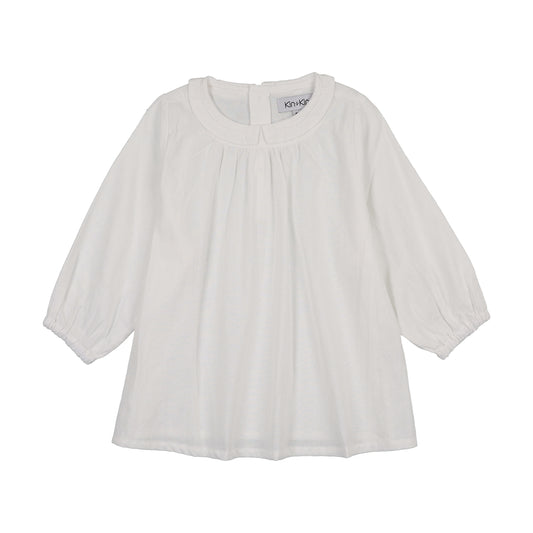 KIN & KIN WHITE RUFFLE COLLAR BLOUSE