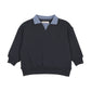 FARREN + ME NAVY CONTRAST COLLAR POLO