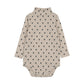 KIN & KIN BLUE TULIP PRINT MOCKNECK ONESIE