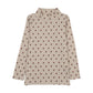 KIN & KIN BURGUNDY TULIP PRINT MOCKNECK T-SHIRT