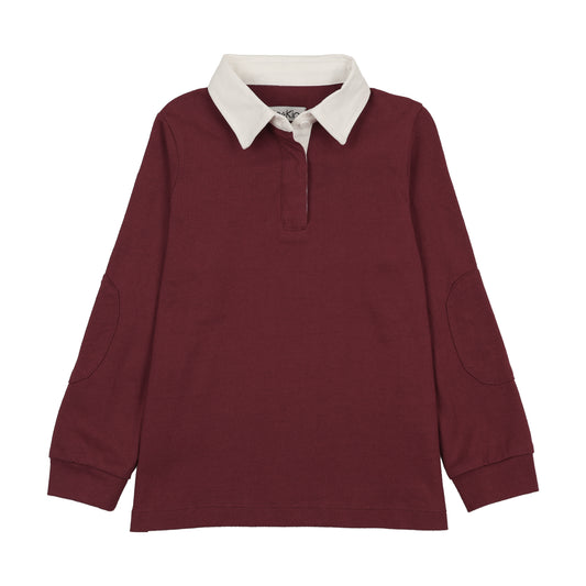 KIN & KIN BURGUNDY RUGBY POLO