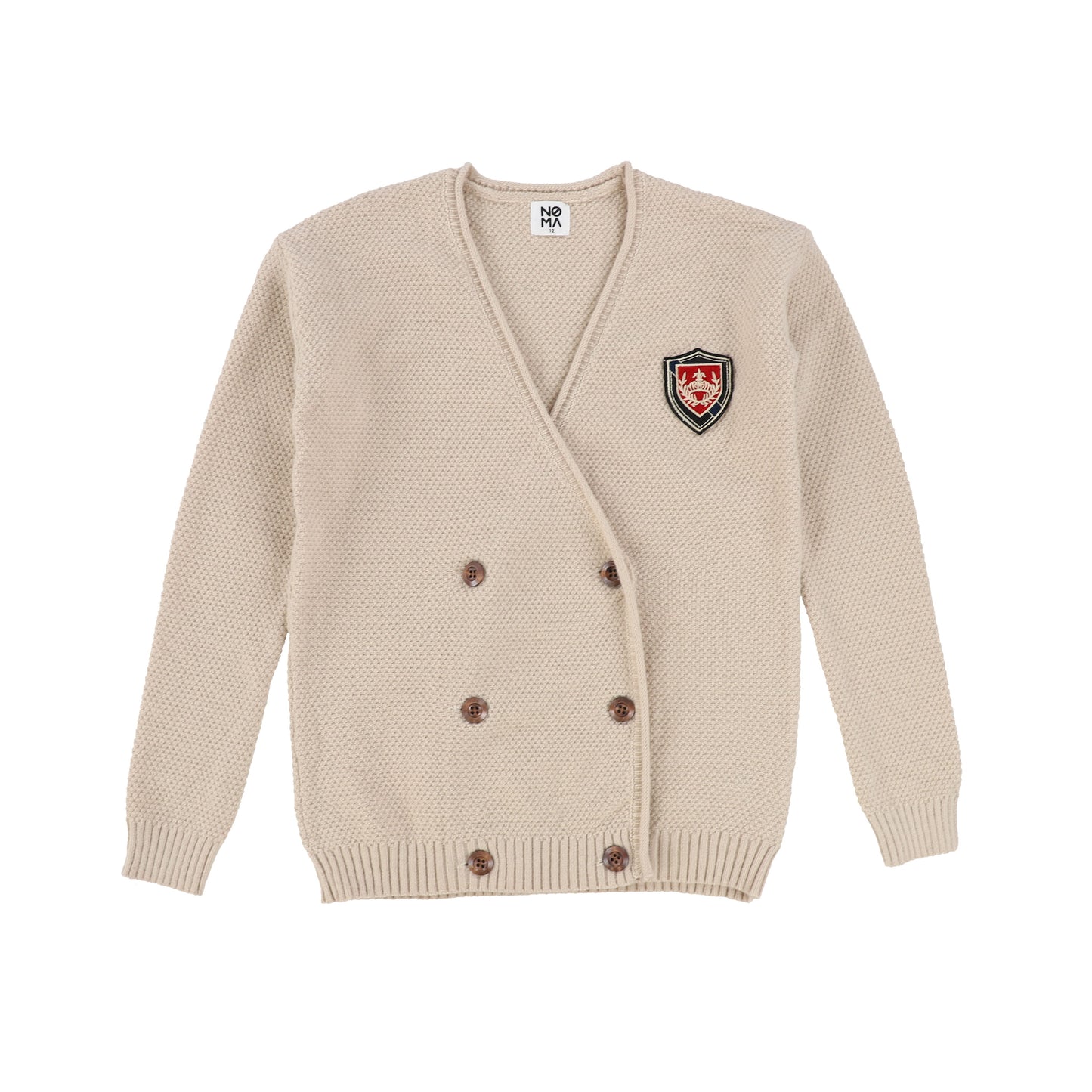 Noma Beige Embroidered Double Breasted Cardigan [Final Sale]