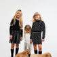TWINSET BLACK/OFF WHITE STRIPE KNIT PLEAT SKIRT