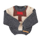 PIUPIUCHICK GREY COLORBLOCK KNIT SWEATER
