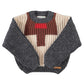PIUPIUCHICK GREY COLORBLOCK KNIT SWEATER