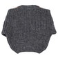 PIUPIUCHICK GREY COLORBLOCK KNIT SWEATER
