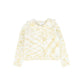 NICOLE MILLER MULTI COLOR KNIT RUFFLE COLLAR CARDIGAN [FINAL SALE]