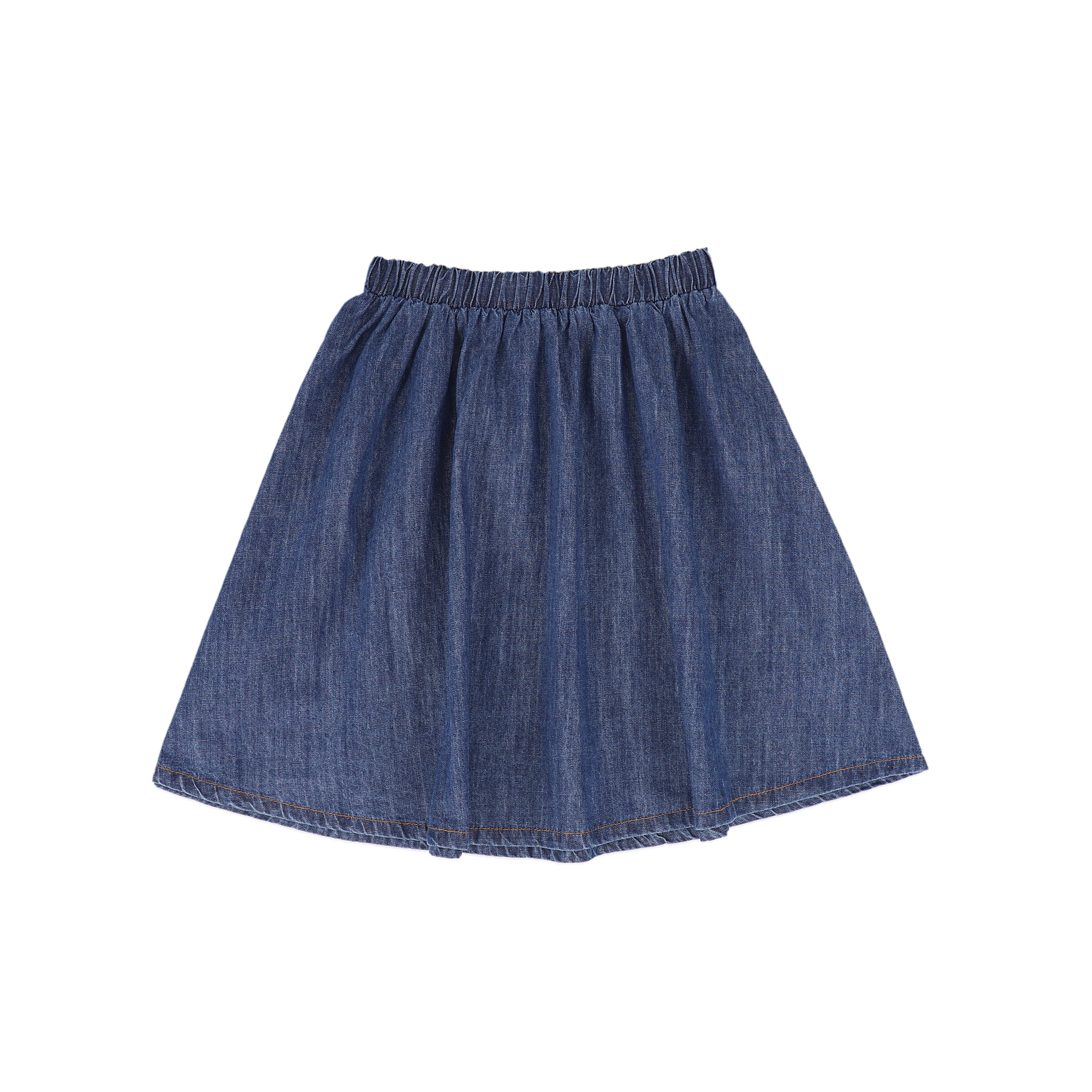 Blue orders jean flare skirt