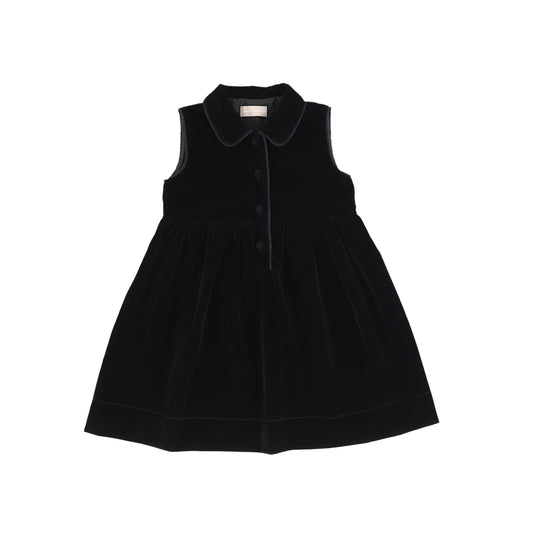 ONE CHILD BLACK VELVET BUTTON DOWN JUMPER [FINAL SALE]