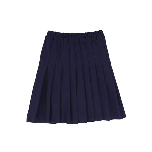 HELLO YELLOW NAVY SWEATSHIRT PLEATED SKIRT [FINAL SALE]