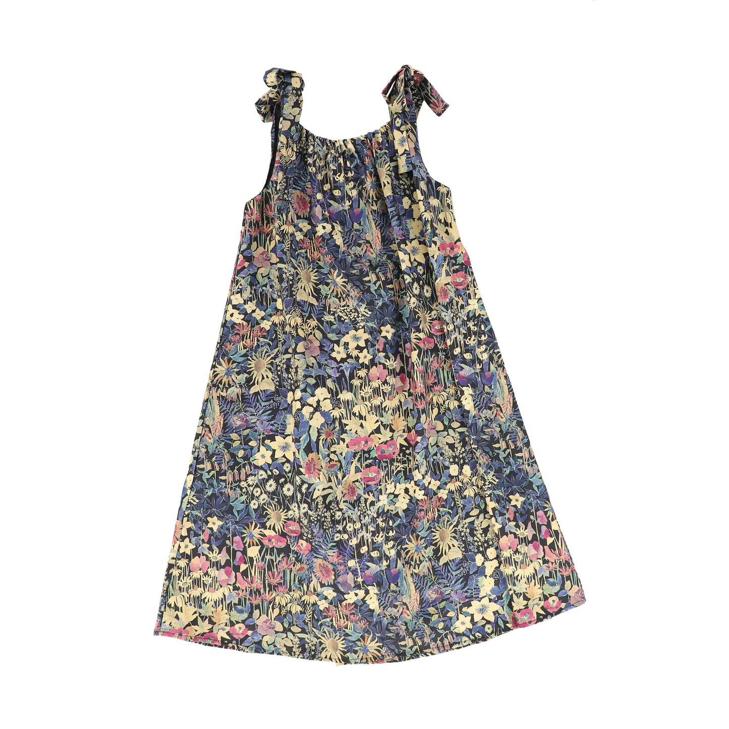 LILOU YELLOW/BLUE FLORAL MAXI JUMPER