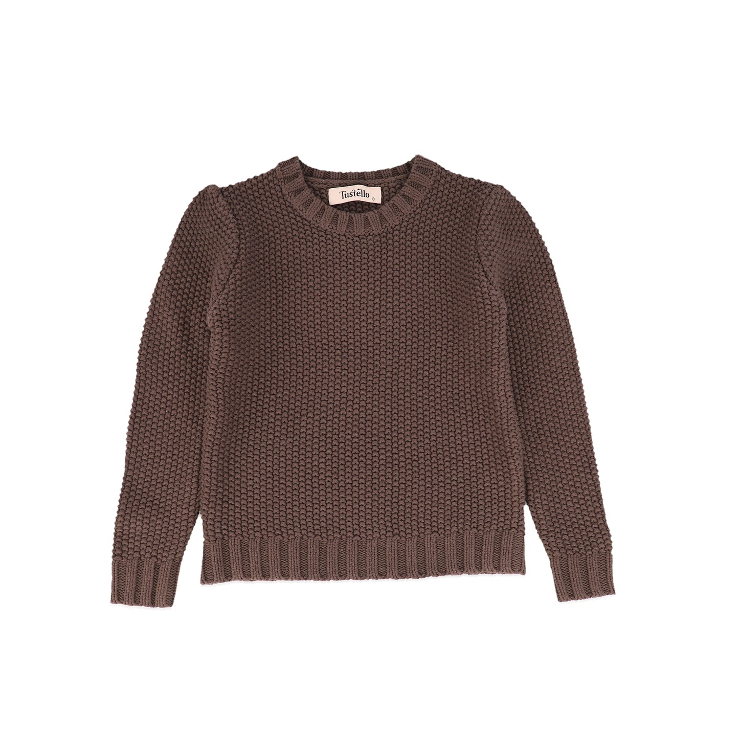 TUSTELLO BROWN BUBBLE KNIT SWEATER