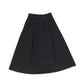 PETITE AMALIE BLACK DENIM PLEAT FRONT FLARE SKIRT [FINAL SALE]