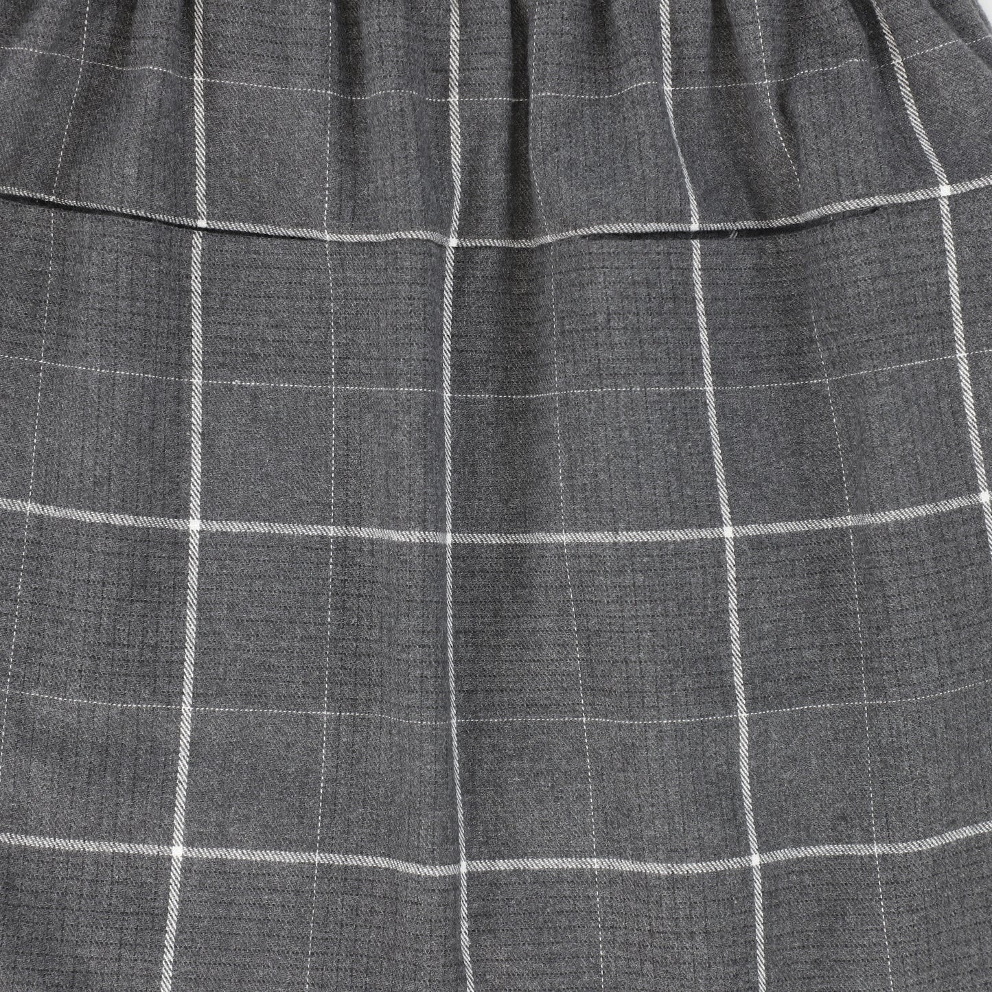 BE FOR ALL GREY CHECKED FLARE SKIRT