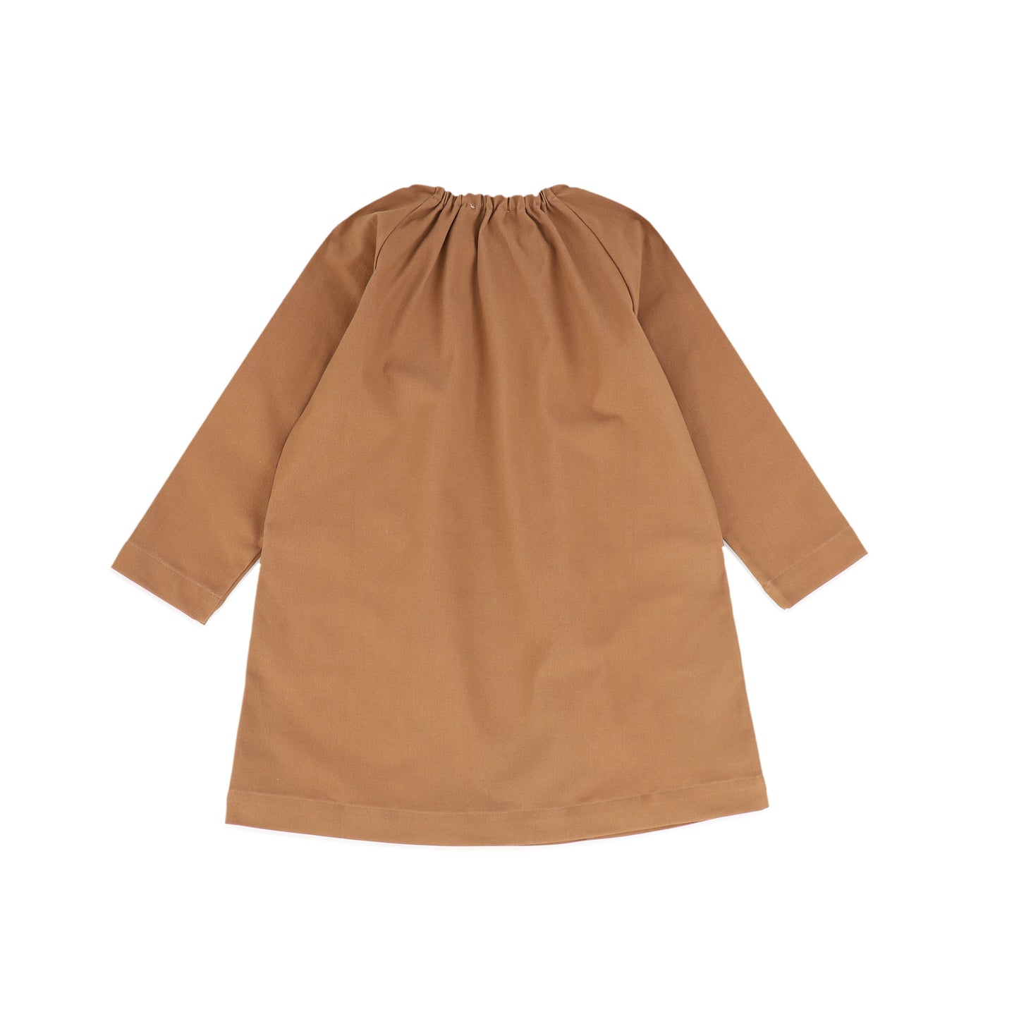 BE FOR ALL BROWN GATHERED NECK POCKET DRESS [FINAL SALE]