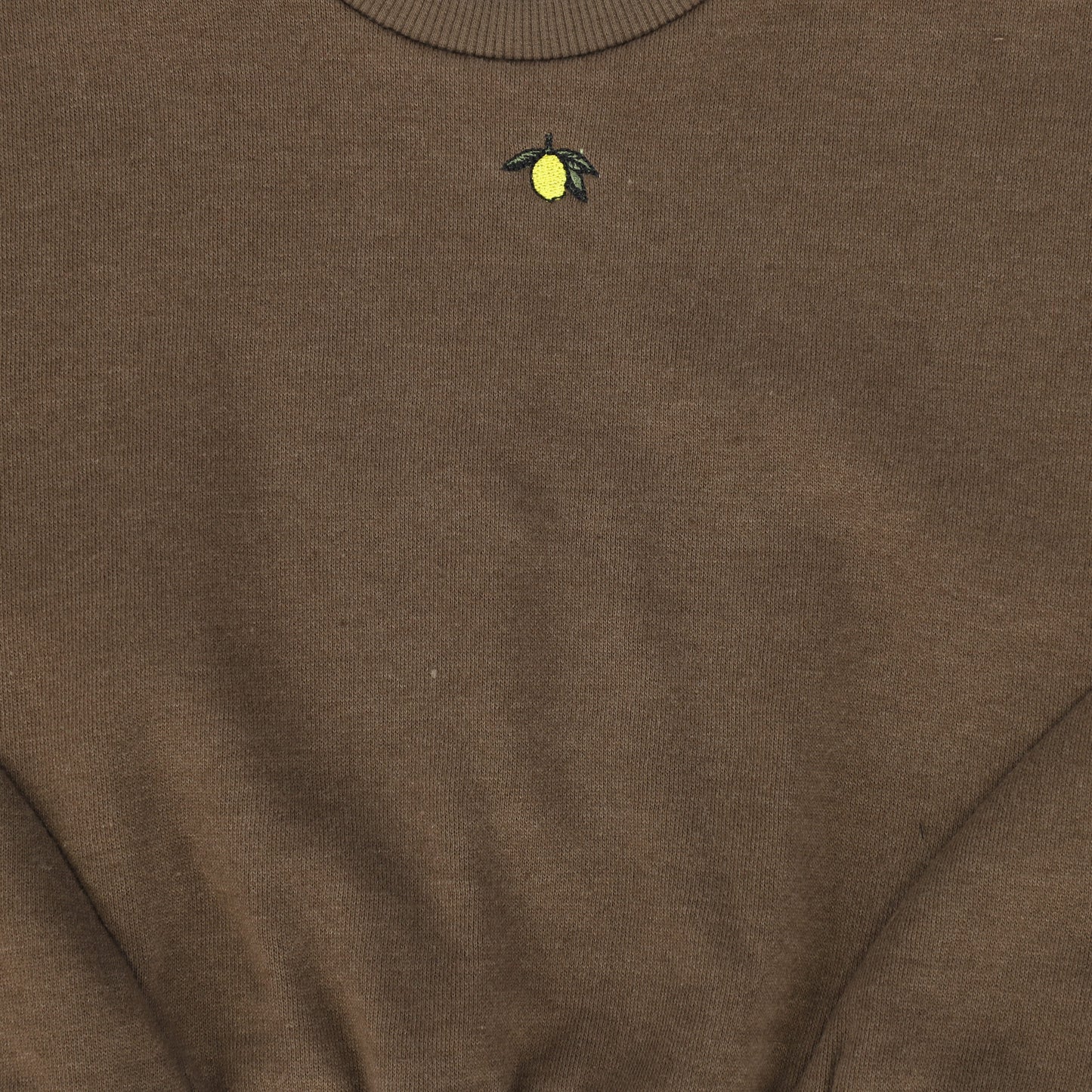 PLEASE MOM BROWN LEMON PATCH SWEATSHIRT SET [FINAL SALE]