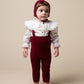BIRINIT PETIT BURGUNDY KNIT SUSPENDER LEGGING
