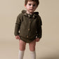 BIRINIT PETIT GREEN RUFFLE COLLAR KNIT BLOOMER SET