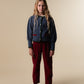 BIRINIT PETIT BLUE TEXTURED KNIT POCKET CARDIGAN