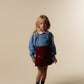 BIRINIT PETIT BURGUNDY CORDUROY POCKET SKIRT