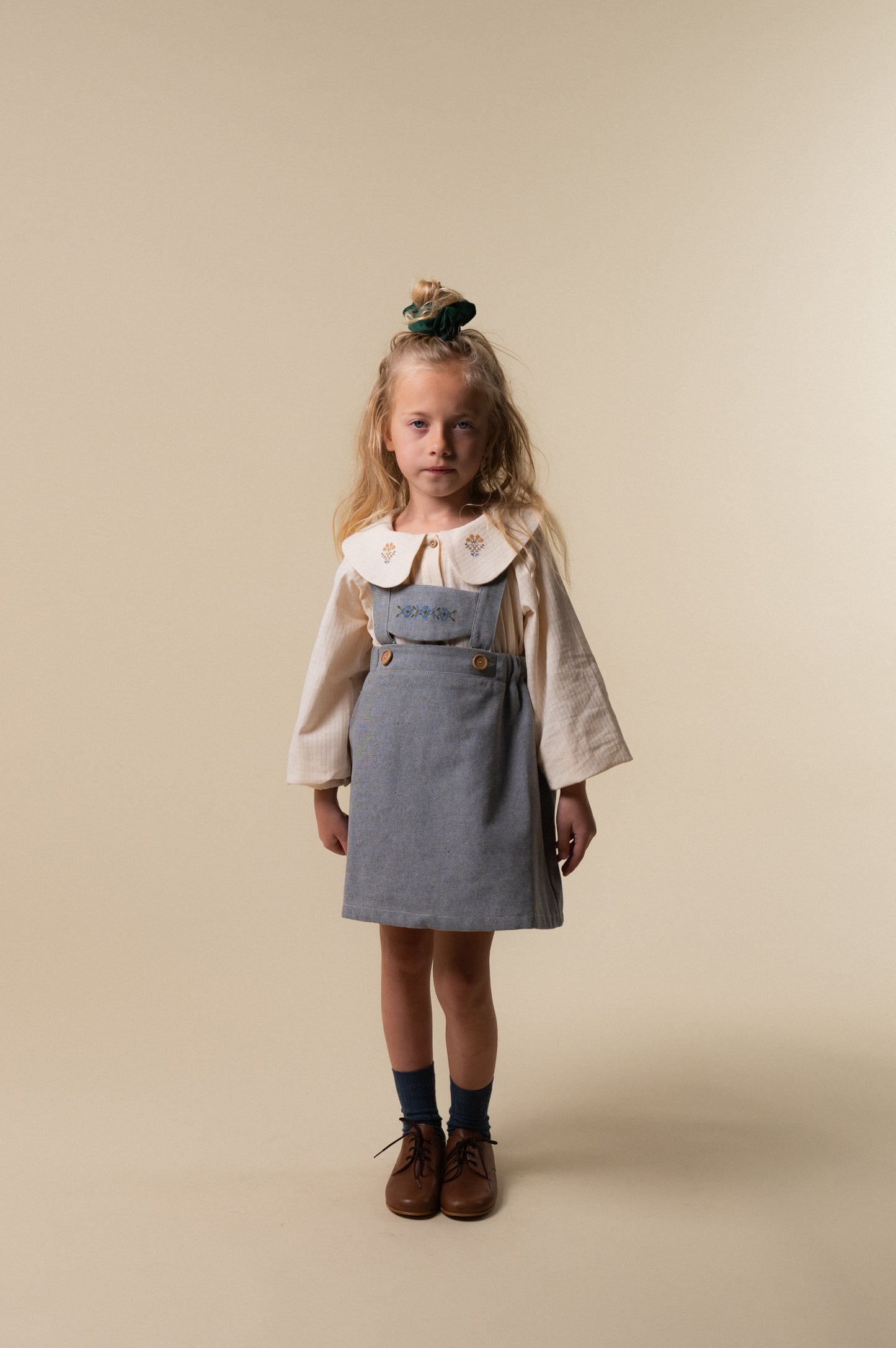 BIRINIT PETIT GREY TEXTURED H-BACK JUMPER