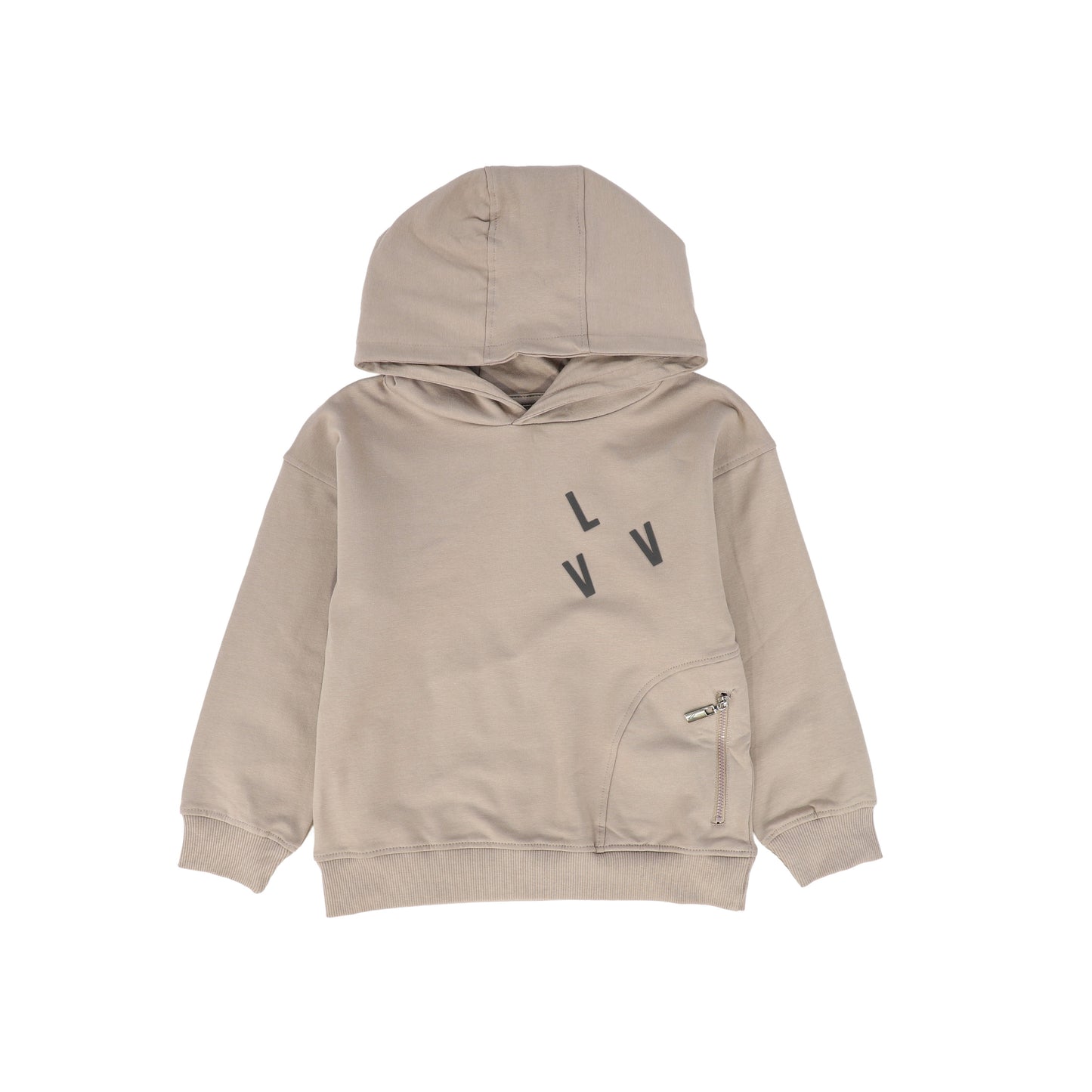 STYLE LABELS TAUPE HOODED SWEATSHIRT [FINAL SALE]