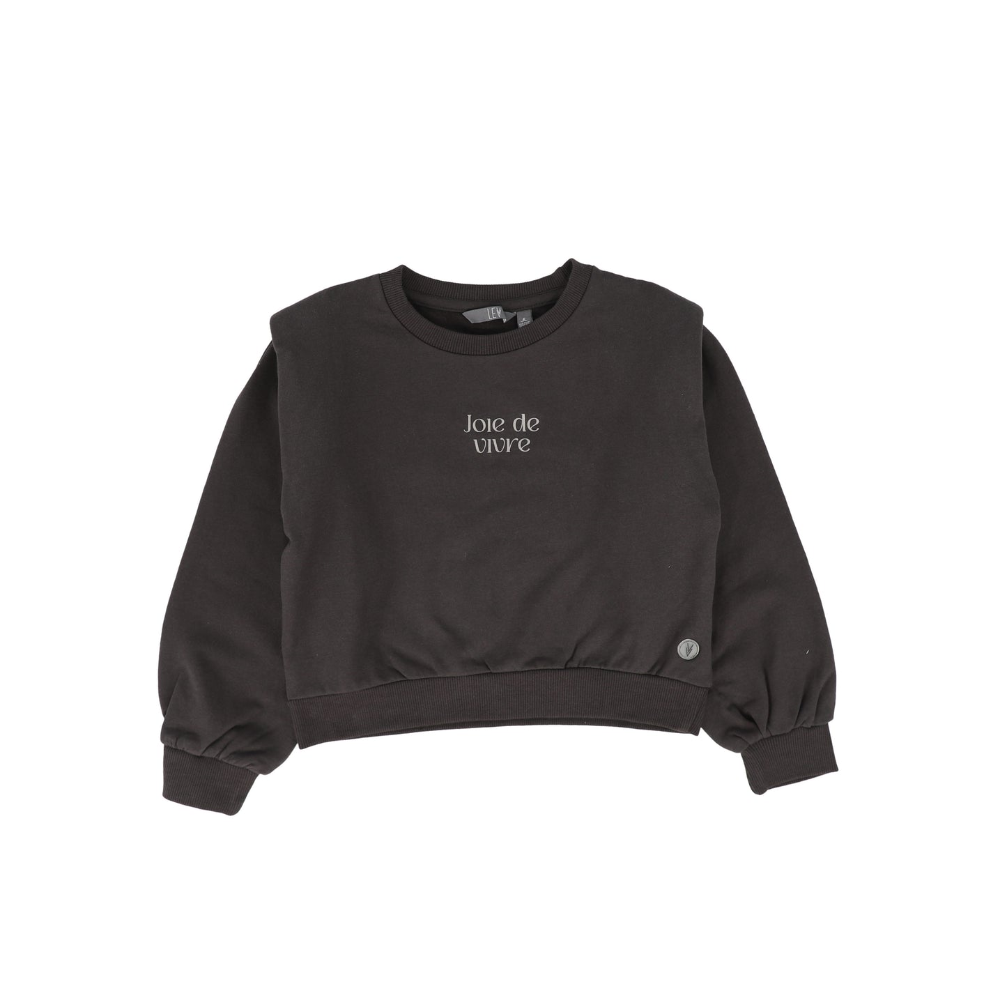 STYLE LABELS DARK GREY CROPPED SWEATSHIRT [FINAL SALE]