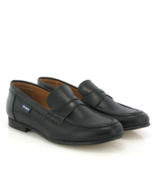 ATLANTA MOCASSIN BLACK CHUNKY LOAFER