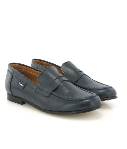 ATLANTA MOCASSIN NAVY CHUNKY LOAFER