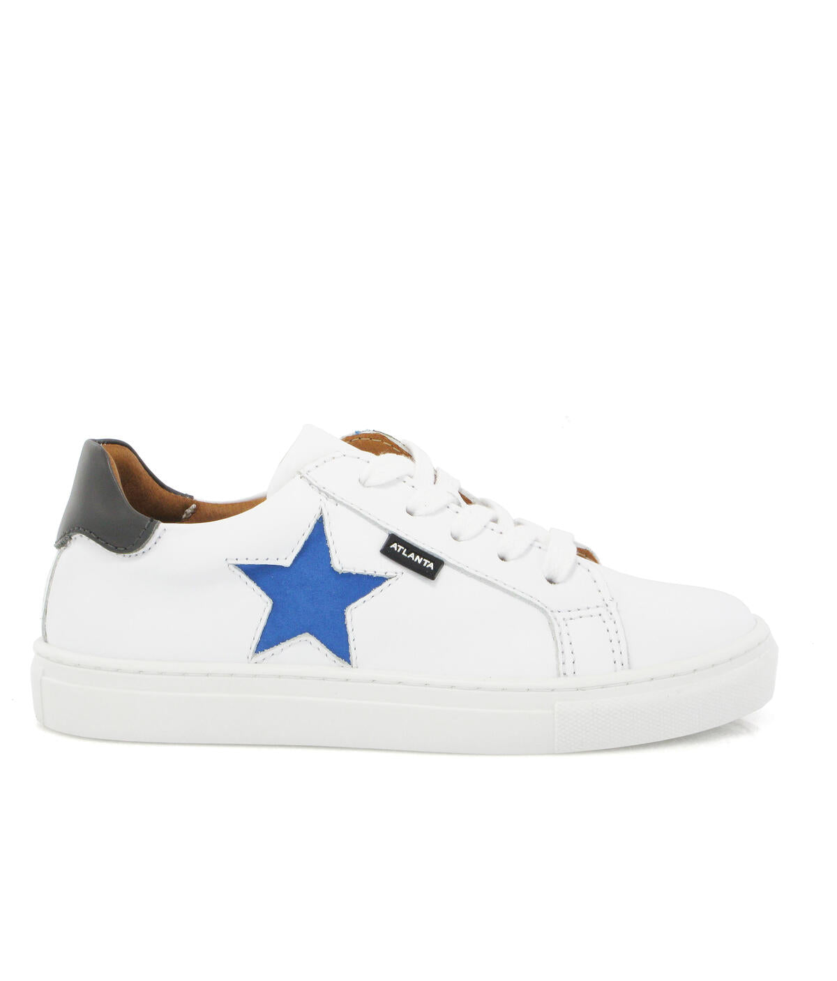 ATLANTA MOCASSIN WHITE/DENIM LACE UP SNEAKER