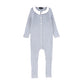 BAMBOO LIGHT BLUE CABLE KNIT COLLAR ROMPER