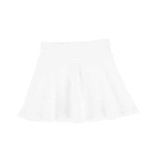 LIL LEGS WHITE RIBBED SKIRT