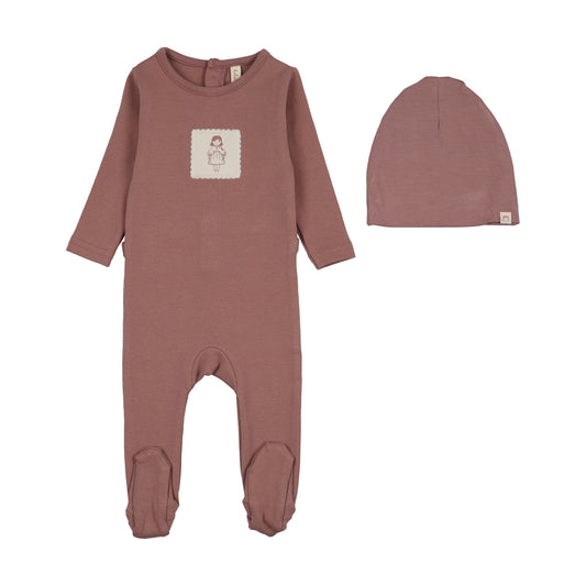 LILETTE MAUVE GRAPHIC TAG FOOTIE SET