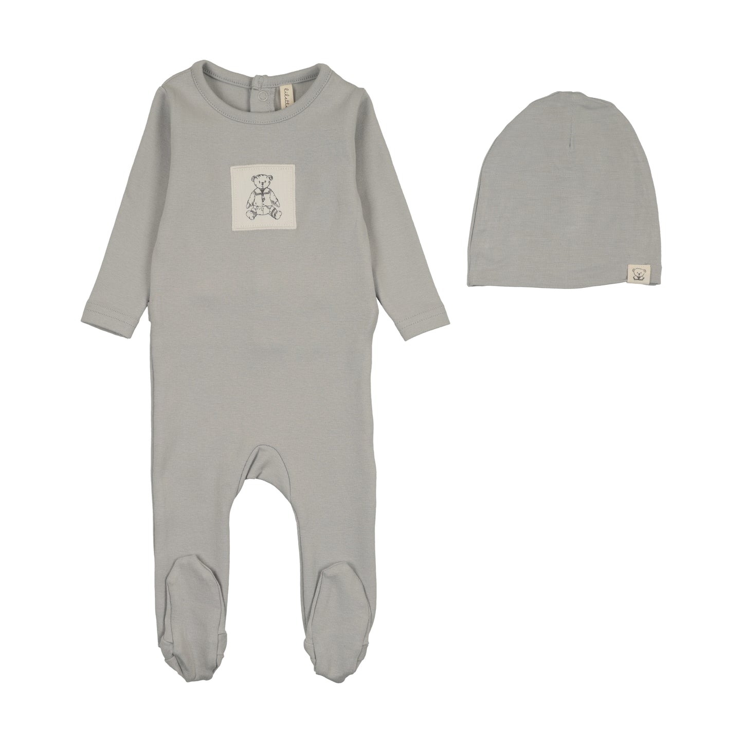 LILETTE PALE BLUE GRAPHIC TAG FOOTIE SET