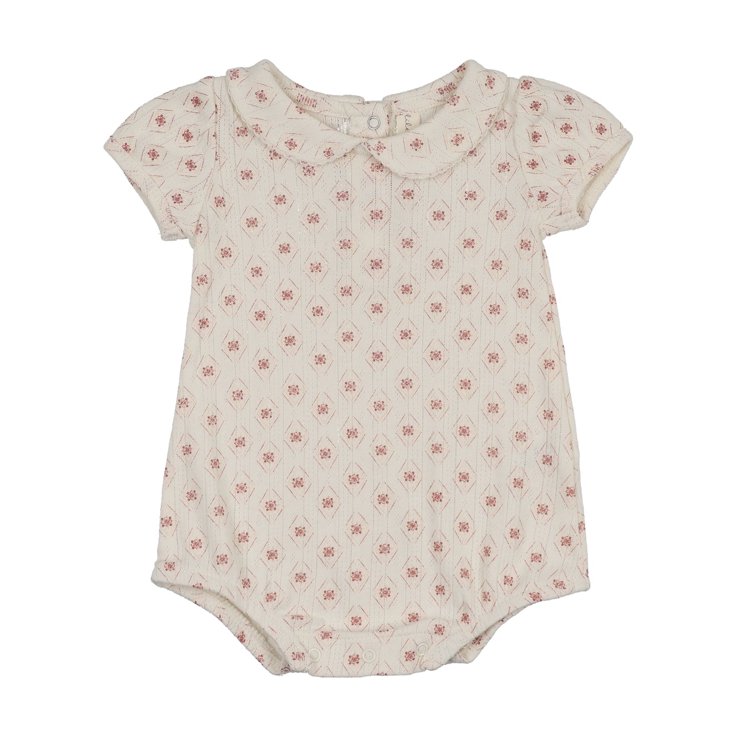 LILETTE CREAM/PINK FLORAL PRINT ONESIE