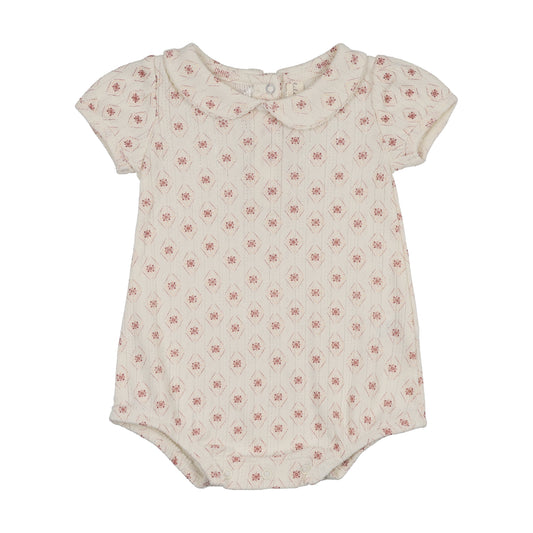 LILETTE CREAM/PINK FLORAL PRINT ONESIE