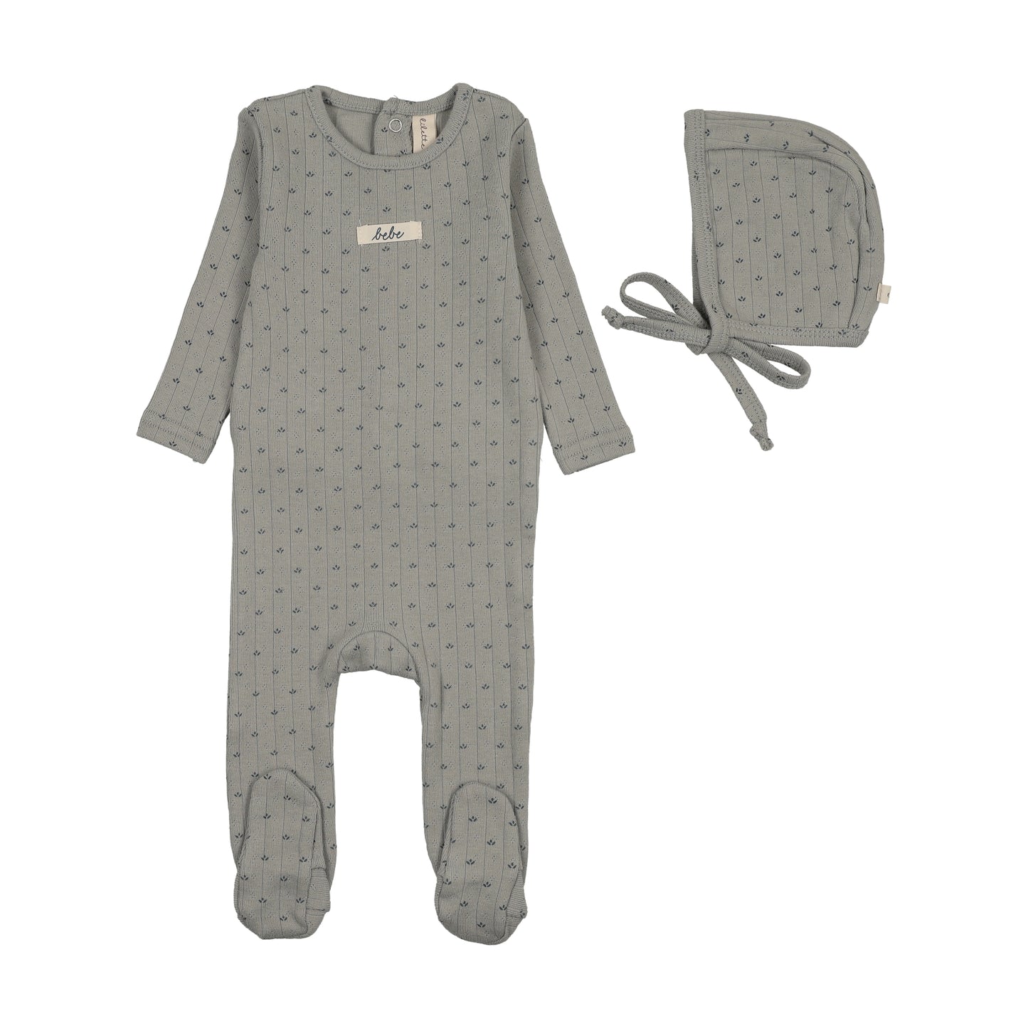 LILETTE LIGHT BLUE FLORET PRINT FOOTIE SET