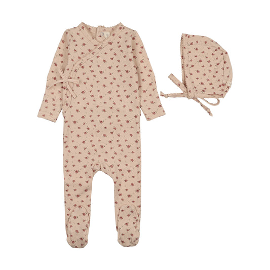 LILETTE PETAL PRINTED WRAPOVER FOOTIE SET