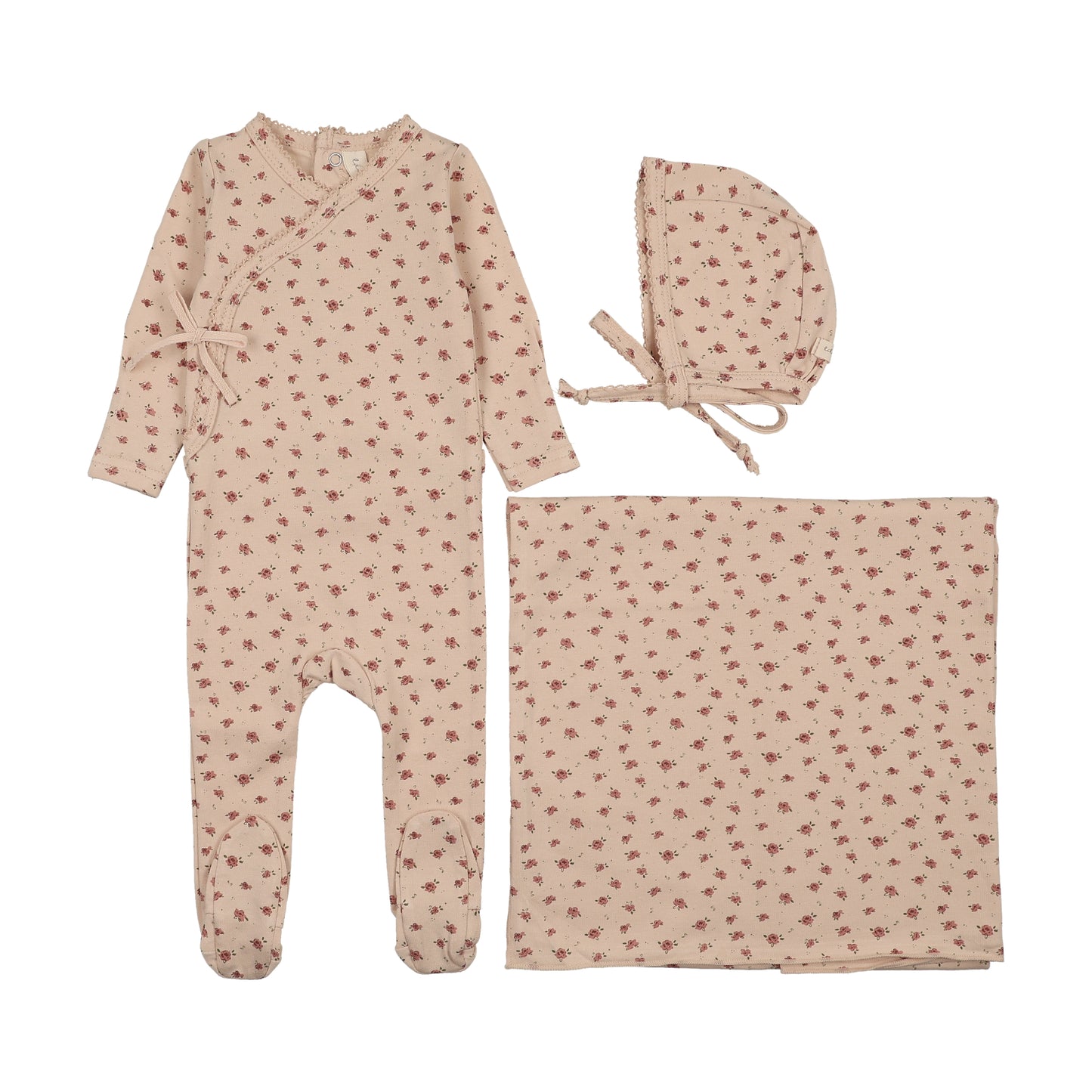 LILETTE PETAL PRINTED WRAPOVER LAYETTE SET