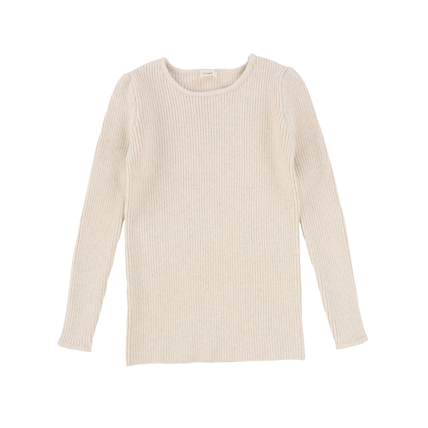 LIL LEGS ECRU KNIT CREW NECK SWEATER