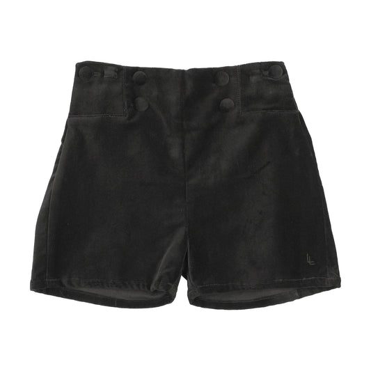 ANALOGIE BLACK VELVET SHORTS