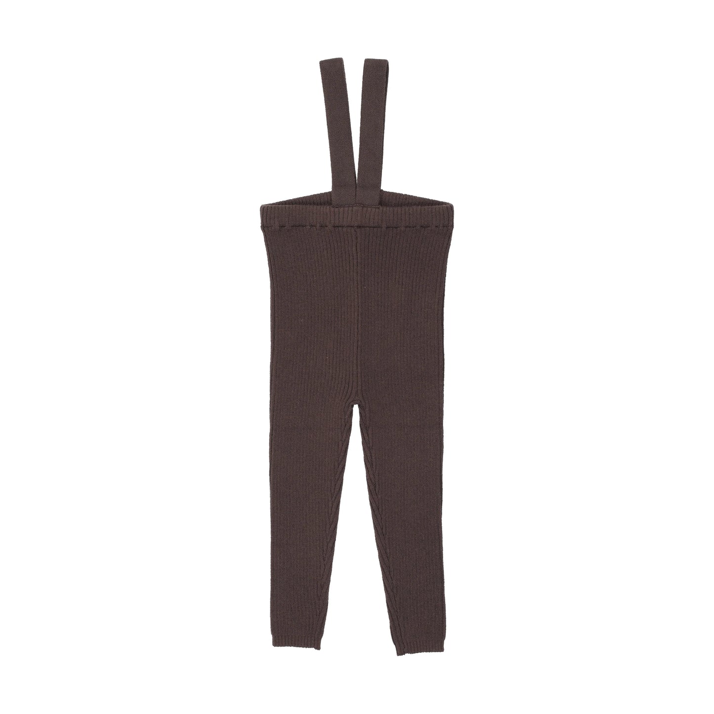 ANALOGIE CHOCOLATE BROWN KNIT SUSPENDER LEGGINGS