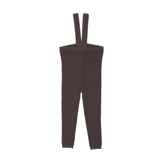 ANALOGIE CHOCOLATE BROWN KNIT SUSPENDER LEGGINGS