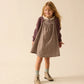 ANALOGIE OXFORD TAN PRINT HOME GARDEN LACED TRIM DRESS