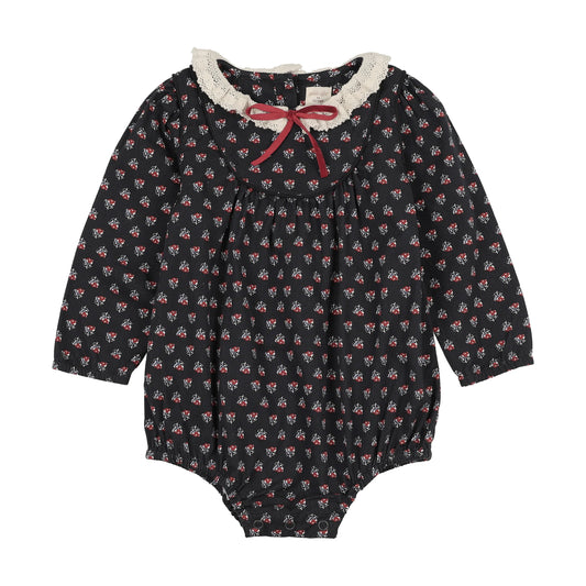 ANALOGIE NAVY PRINT HOME GARDEN GIRL ROMPER