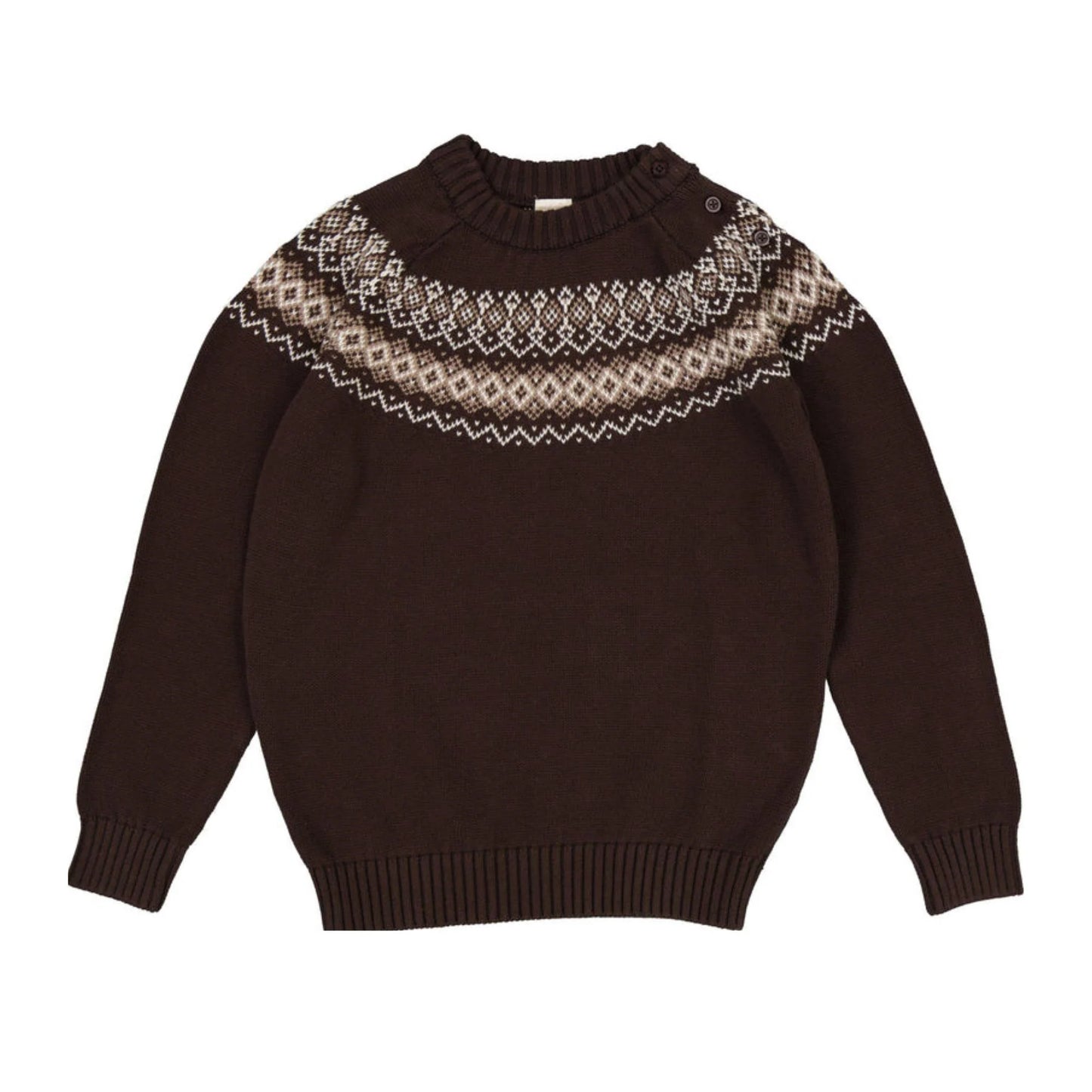 ANALOGIE BROWN HEIRLOOM KNIT SWEATER