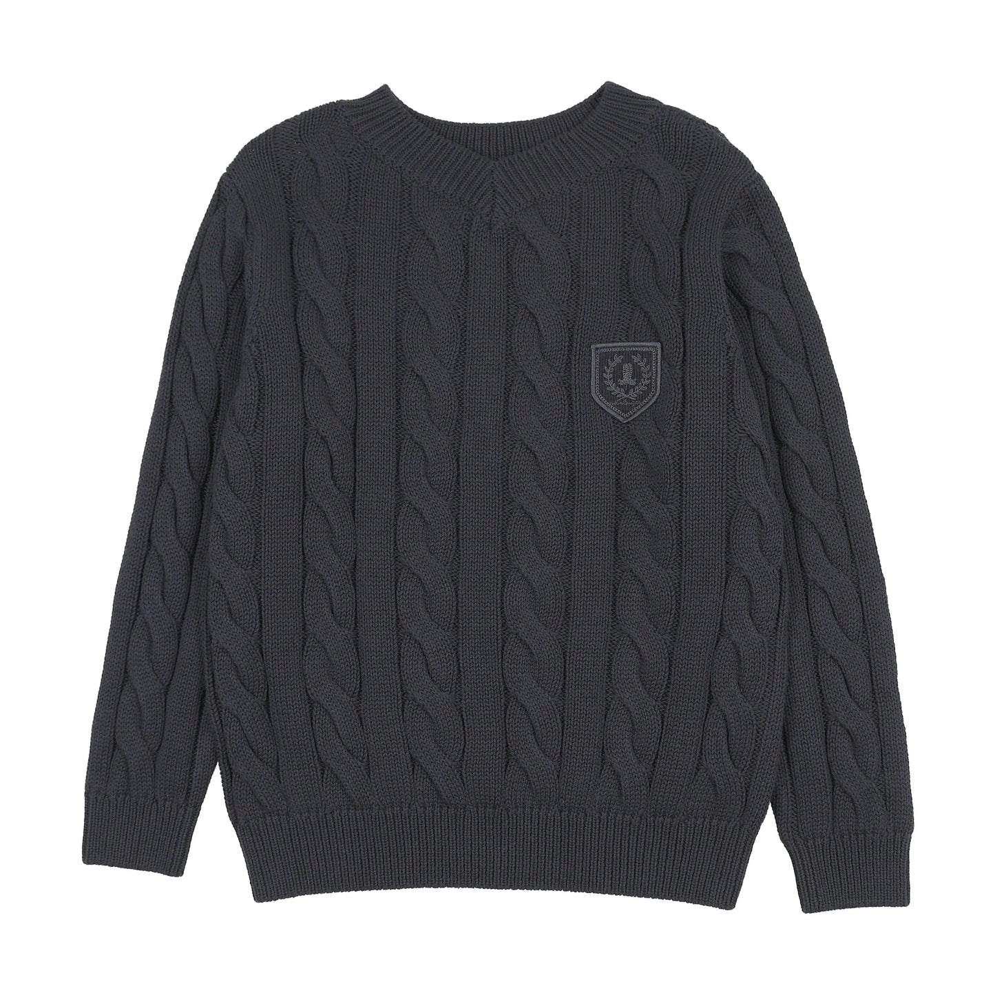 ANALOGIE NAVY CHUNKY V NECK SWEATER