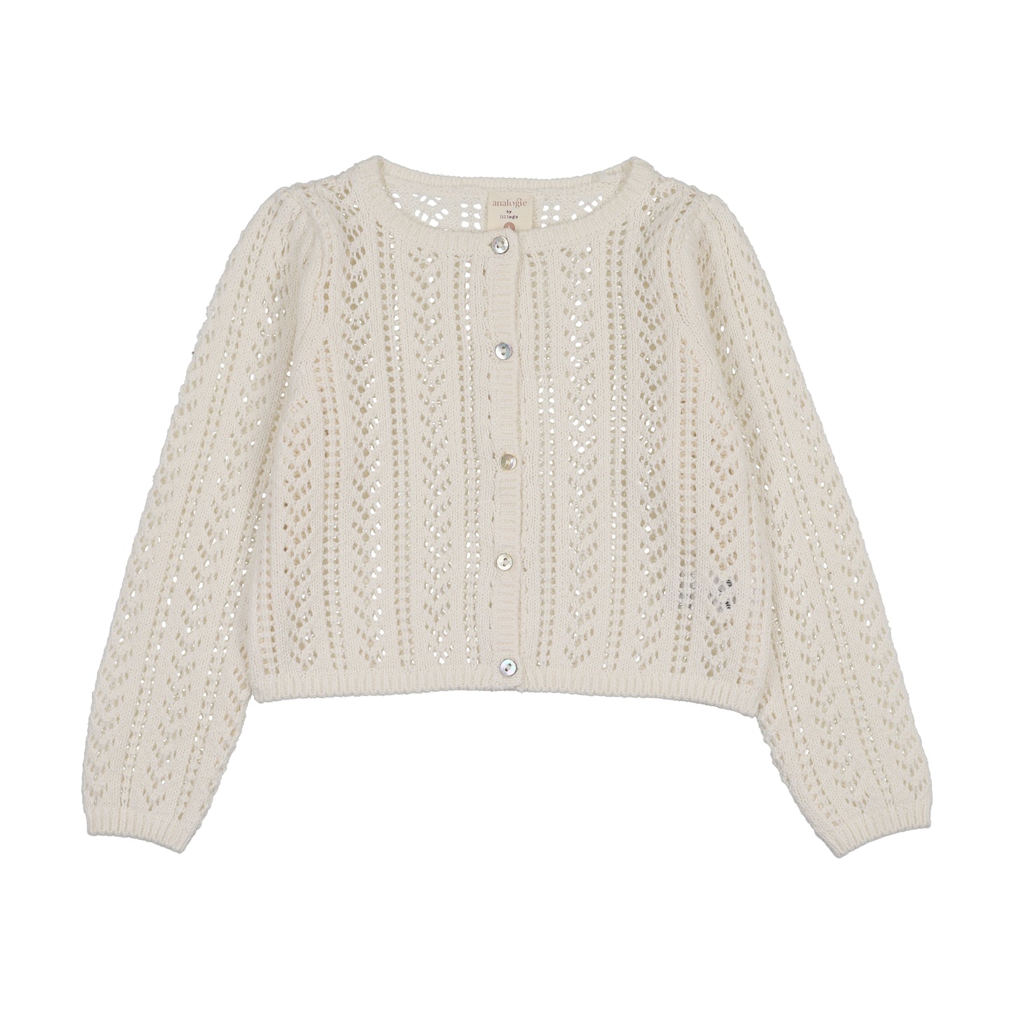 ANALOGIE CREAM POINTELLE CARDIGAN